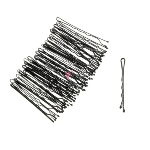 Agrafe pentru par AMT009 Negre, 500 buc de 5cm